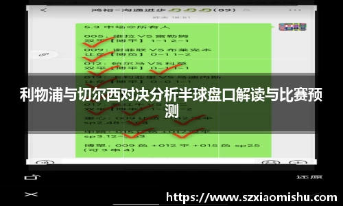 利物浦与切尔西对决分析半球盘口解读与比赛预测